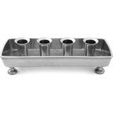 King's Pewter Kalay 4 Kollu Şamdan 7 cm - Gümüş - Standart