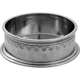 King's Pewter Kalay Şarap Şişesi Altlığı 10 cm - Gümüş - Standart