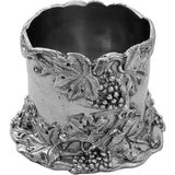 King's Pewter Kalay Şarap Şişesi Altlığı 12 cm - Gümüş - Standart