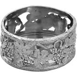 King's Pewter Kalay Şarap Şişesi Altlığı 9 cm - Gümüş - Standart