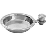 King's Pewter Kalay Şarap Şişesi Altlığı ve Tıpası - Gümüş - Standart