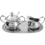 King's Pewter Kalay Tepsi Sütlük ve Şekerlik - Gümüş - Standart