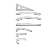 Kingstar Şeffaf Plastik Riga Cetvel Takım (7 Parça)