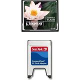 Kingston 1 GB Compact Flash Hafıza Kartı + Pcmıa Kart Okuyucu