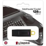 Kıngston 128GB Datatraveler Exodia USB 3.2 Gen 1 Flash Bellek DTX (Siyah - Sarı)