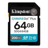 Kıngston 64Gb Canvas Go+ Sdg4/64Gb Sdhc Hafıza Kartı