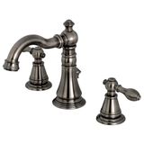 Kingston Brass FSC1974AL İngiliz Klasik 20 cm Geniş Lavabo Bataryası Perakende Pop-Up, Siyah Paslanmaz, 12,72 cm Ağız Erişimi