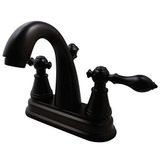 Kingston Brass FSY7615AL İngilizce Klasik Tek Kolu 4 inç Bronz Centerset Lavabo Bataryası