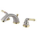 Kingston Brass GKB969 Magellan 20 cm Yaygın Lavabo Musluğu, Perakende Açma, Fırçalanmış Nikel/Cilalı Pirinç, 5-3/4 inç Musluk Erişimi
