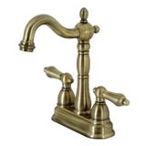 Kingston Brass KB1493AL Açılır Çubuksuz Çubuk Musluk, Antik Pirinç
