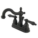 Kingston Brass KB1605ALB Heritage 10 cm Merkez Set Lavabo Musluğu Kol Kolu ve Pirinç Pop-Up, Yağla Pürüzsüzleştirilmiş Bronz