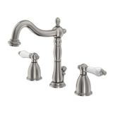 Kingston Brass KB1978PL Heritage Porselen Kol Saplı Yaygın Lavabo Bataryası, Fırçalanmış Nikel