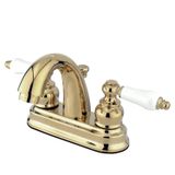 Kingston Brass KB5612PL Restorasyon Lavabo Bataryası, 10 cm Merkezi Montaj, Parlak Pirinç