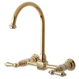 Kingston Brass KS1292AL Restorasyon Köprüsü Mutfak Bataryası, 21,5 cm Musluk Erişimi, Cilalı Pirinç