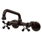 Kingston Brass KS213ORB Victoria İki Saplı Duvara Monte Mutfak Bataryası, 17.8cm, Yağ Ovuşturulmuş Bronz