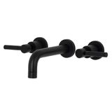 Kingston Brass KS8120DKL Kaiser 20 cm Merkez Duvara Monte Banyo Musluğu, Mat Siyah