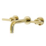 Kingston Brass KS8122CML Manhattan 2 Kollu 8 inç Duvara Monte Banyo Musluğu, Cilalı Pirinç