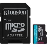 Kingston Canvas Go Plus SDCG3/256GB 256 GB MicroSDXC Class 10 UHS-I U3 V30 Hafıza Kartı + Adaptör