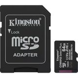 Kingston Canvas Select Plus Sdcs3/64Gb Class 10 Uhs-I U1 A1 V10 64 Gb Micro Sd Kart