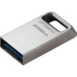 Kingston DTMC3G2-256GB DataTraveler Micro 200MB-s Metal USB 3.2 Gen 1 Flash Bellek - Gümüş - 256 GB
