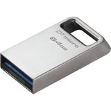 Kingston DTMC3G2-64GB DataTraveler Micro 200MB-s Metal USB 3.2 Gen 1 Flash Bellek - Gümüş - 64 GB