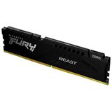 Kingston Fury Beast Siyah Ddr5 16 GB 6800MT/S CL34 Dımm Masaüstü Oyun Belleği Tek Modül Amd Expo ve Intel Xmp - KF568C34BBE-16