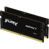 Kingston Fury Impact 16 GB (2x8 Gb) 4800MT/S Ddr5 CL38 Sodımm Oyun Belleği Dizüstü Bilgisayar Seti Için 2 - KF548S38IBK2-16