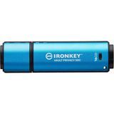 Kingston Ironkey Vault Privacy 50 Fıps 197 Type-C Sertifikalı ve Daha Fazla Veri Koruması Için Xts-Aes 256 Bit Şifreli USB Çubuğu - IKVP50C/16GB - 16 GB - Siyah