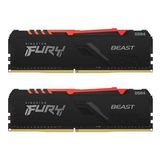 Kingston Kf436c17bbak2/16 16gb Kıngston Fury Beast Rgb Ddr4 3600mhz 2x8g