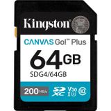 Kingston Kıngston 64Gb Canvas Go+ Sdg4/64Gb Sdhc Hafıza Kartı