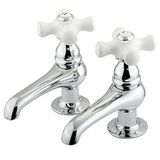 Kingston pirinç KS3201PX geri yükleme lavabo musluk, 3 – 1/2 inç, krom kaplama