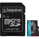 Kingston Sdcg4-128Gb 128Gb Microsdxc Canvas Go Plus Gen4 200Mb-S A2 U3 V30 Card + Adp Hafıza Kartı