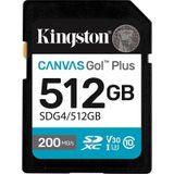 Kingston Sdg4-512Gb 512Gb Sdxc Canvas Go Plus Gen4 200Mb-S C10 Uhs-I U3 V30 Hafıza Kartı