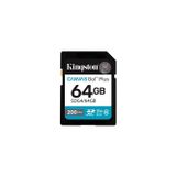 Kingston SDG4/64GB 64 GB Canvas Go Plus Gen4 200Mb/s C10 UHS-I U3 V30 SD Hafıza Kartı