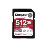 Kingston Sdr2v6-512Gb Canvas React Plus Sdxc Uhs-Iı 280R-150W U3 V60 For Full Hd-4K Sd Hafıza Kartı