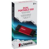 Kingston Spsd/2tb 2 Tb USB Gen 2.2 Typoe C Mini Kırmızı Harici Taşınabilir SSD Harddisk - Çok Renkli