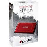 Kingston SXS1000R/2000G XS1000 2 Tb USB 3.2 Gen 2 Mini Kırmızı Taşınabilir SSD Harddisk - Siyah