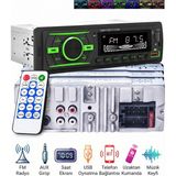 Kingwin Çift USB / Çift Rca Amfi Çıkışlı Ekstra Bass 7 Renk Rgb Oto Teyp - Bluetooth & Uzaktan Kumandalı