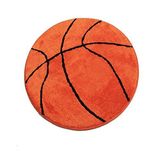 KINIFE Banyo Paspasları, Basketbol Desenli Banyo Paspası Halı İç Mekan Halı Oturma Odası Yatak Odası Halısı, 80 cm (Basketbol)