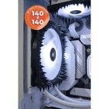 Kınık Buz 140x140 mm Siyah Çerçeveli Oyun PC aksesuarı , Masaüstü Bilgisayar Kasası FAN KAPAĞI