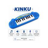 KİNKU Elektronik Piyanom Mavi Oyuncak Piyano Tuşlu Çocuk Müzik Oyuncak Org Piyano Eğitici Oyuncak