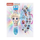 KİNKU Kız Çocuk Mavi Elsa Projeksiyonlu Saat