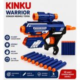 Kinku Lazerli Nerf Silah Sünger Mermi Atan Hot Fire Nişancı Oyuncak Tabanca - Mavi - Açık Mavi