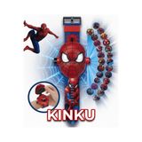 KİNKU Örümcek Adam Projeksiyonlu Saat 24 Farklı Karakteri Duvara Yansıtır