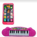 Kinku Oyuncak Dokunmatik Kukuli Cep Telefonu ve Elektronik Piyano 2'li Set - PEMBE