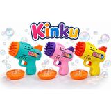Kinku Pilli Baloncuk Köpük Tabancası Köpük Balon Makinesi Baloncuk Makinesi Köpük Tabancası - Sarı - Mavi