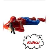 Kinku Spider-Man Pilli Yerde Sürünen Örümcek Adam - Kırmızı 36 Numara