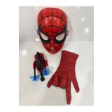 KİNKU Spiderman Ağ Atan Örümcek Adam Maske + Eldiven Hediyeli Oyuncak