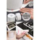 Kinlee Sızdırmaz Su Geçirmez Banyo & Mutfak Bantı - 3.2m Beyaz Kenar Sızdırmazlık Bandı