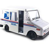 KinsFun Amerika Birleşik Devletleri Posta Posta Kamyonu USPS LLV 1:36 Ölçekli Döküm Metal 5 İnç Model Oyuncak